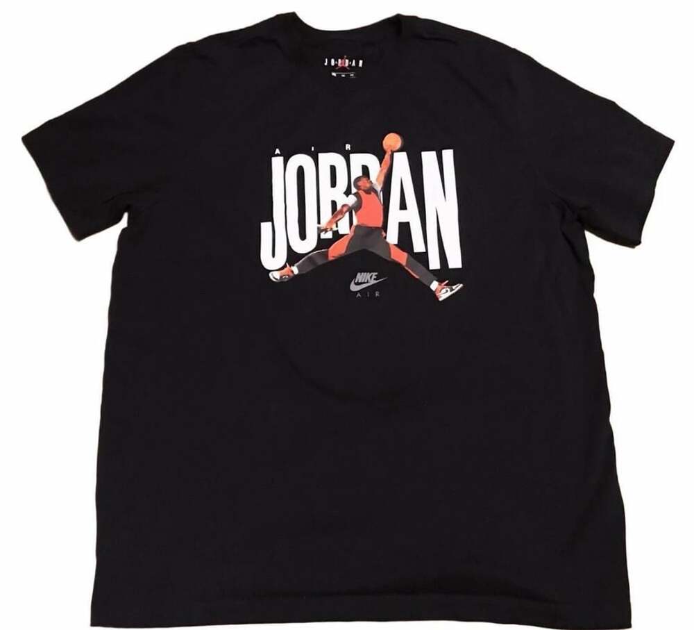 Vintage Nike Air Air Jordan Jumpman Michael Jordan NBA Black T Shirt Size XL